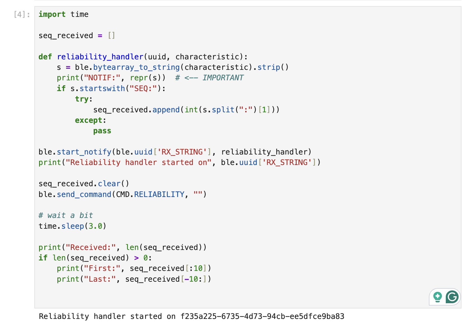 Lab 1B 5000 analysis screenshot 2a