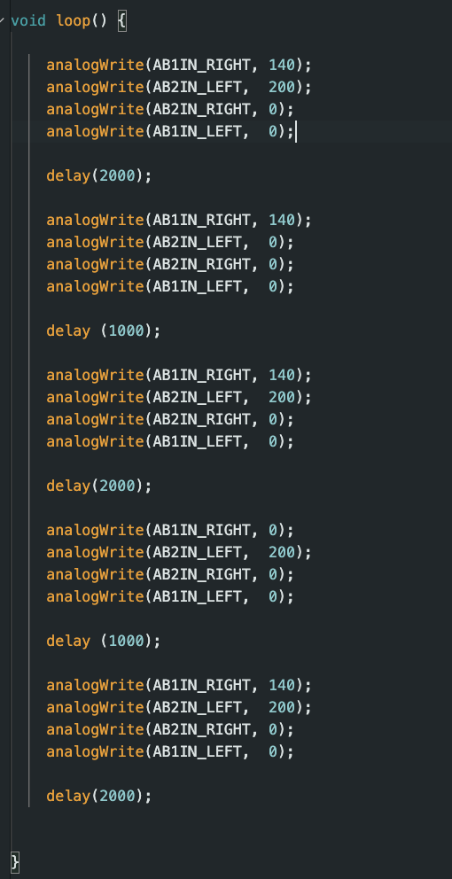 Open Loop Arduino Code