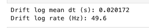 Drift log rate ~49.6 Hz